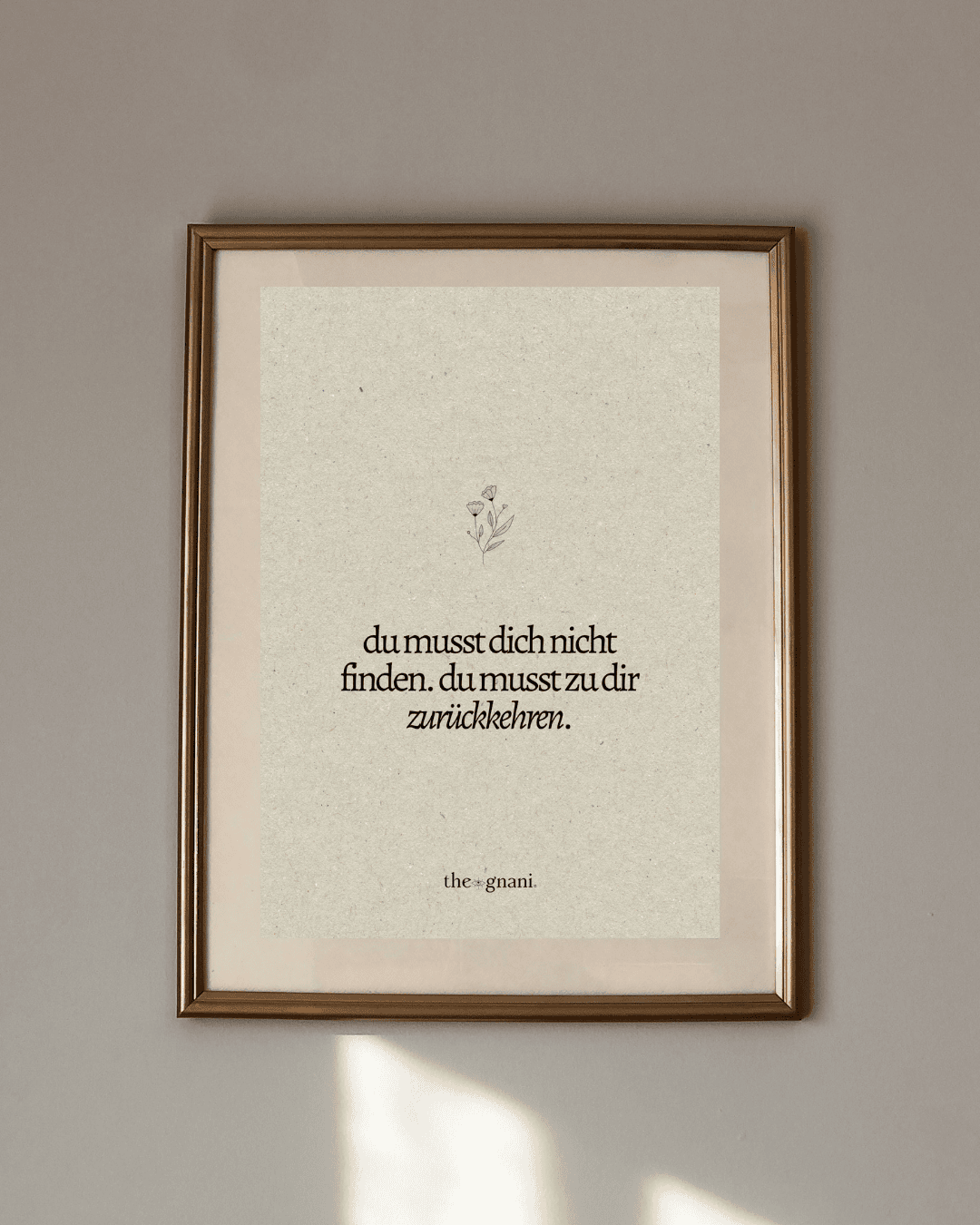 print «du musst dich nicht finden»